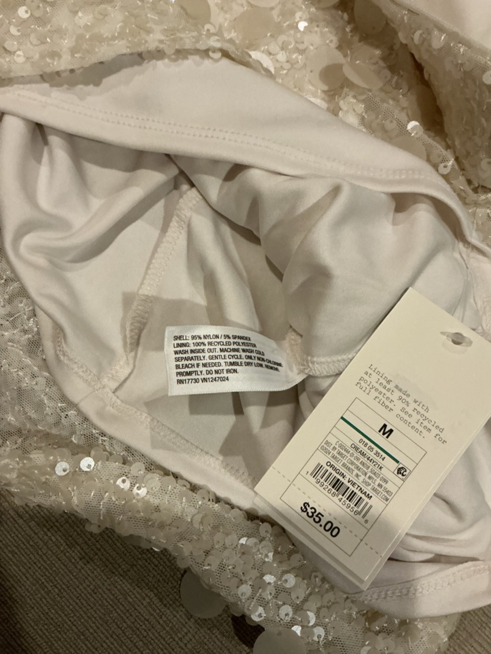 a new day Cream Sequin Mini Skirt - Picture 3 of 6